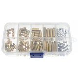 120pcs M3 Male Female Brass Hex Column Standoff Support Spacer Pillar M3 Screw Nut For PCB Board