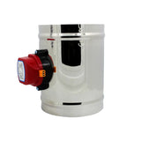 OD51-250mm 201 stainless steel electric air duct damper valve HVAC ducting motorized air damper HVAC AC220V DC12/24V actuator