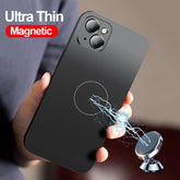 Invisible Magnetic Car Case For iPhone 13 14 15 11 12 Pro Max Ultra Thin Hard Plastic Protection Cover For iPhone 13 15 Pro Max
