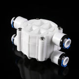 4 Way RO Auto Shut-Off Valve Switch 1/4" Water Purifier Reverse Osmosis System
