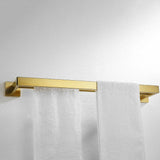 Stainless Steel Double Towel Bars Square Towel Rack Holder Wall Mounted Bathroom Accessories Brushed Gold/Brushed/Mirror/Black