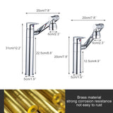 ELLEN Multifunction Bathroom Sink Faucet Hot Cold Water Mixer Crane Antique Bronze Deck Mounted Universal Water Taps EL13266