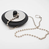 Q1JB Rubber Choke Bathtub Drain Stopper with Chain Bath Plug Drain Tub Stopper for Home and Hotel 1PC