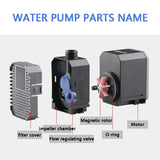 220V 7W 8W 500L/H 600L/H Aquarium Submersible Pump Fish Tank Pumping Circulating Water Pump Pool Filtration Fountain Rockery