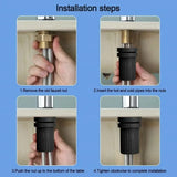 1-3PCS Faucet Quick Install Fastener Anti-loosing Fixed Base Nut Kitchen Bathroom Washing Basin Fixing Fitting Kit Repair Tool