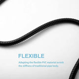 Shower Hose 1.5/2/3M Black/Silver Flexible Shower Hose Stainless Steel Long Bathroom Shower Pipe Extension Bathroom Accessories