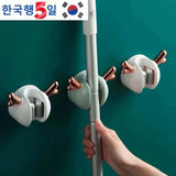 Mop Clip Wall-mounted Hole-free With Hooks Light Luxury Deer Household Multifunctional Mop Organiser
