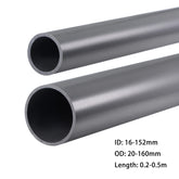 16-160mm OD PVC Pipe Light Grey PVC Rigid Round Tube High Impact for Water Pipe Cable Sleeve Garden Irrigation Watering Fittings