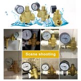 1/2" 3/4" 16bar Brass Water Pressure Regulator Reducer DN15 DN20 With Gauge Meter for Hydraulic Instability/Purifier