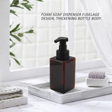 2 Pack Foaming Soap Dispenser 15Oz Refillable Foam Liquid Hand Soap Empty Plastic Pump Bottle Container - Brown 450Ml