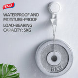 TAILI Suction Cup Shower Head Holder Adjustable Wall Mount Shower Head Bathroom Removable Storage Shelf Rack without Drilling