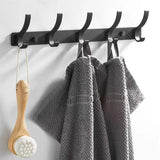 Black Robe Hooks Towel Hanger Nail Wall Rack Hooks Coat Clothes Holder for Bathroom Kitchen Accessories Multifunctional Hooks