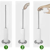 Bathroom Paper Towel Holder Stainless Steel Floor Standing Toilet Paper Holder Hole-less Bathroom Floor Standing Shelf