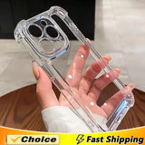 Transparent Phone Case for IPhone 16 11 12 13 14 15 Pro Max Mini TPU Silicone for IPhone XS Max XR 8 7Plus Back Cover Clear Case
