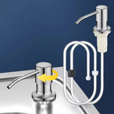 Sink Liquid Soap Dispenser Pump Stainless Steel 500ML Liquid Soap Bottle Sink Mount Hand Pressure Soap Dispenser Bottle Kitch