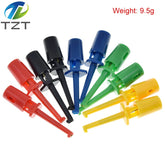 10Pcs Mini Single Test Hook Clip Test Probe for Electronic Testing Grabber Small Size Round Crocodile Clip Hook Test Clip