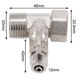1pc Water Inlet Of Pure Water Machine RO Feed Water Adapter 1/2" To 1/4'' With Shut-off Ball Valve Tap TeeB Accessories