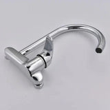 Kitchen Faucet Wall Mounted Cold Hot Water Faucet Rotating Sink Basin Mixer Tap Brass Chrome Single Handle Balcony Mop Pool Tap