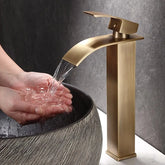 Bathroom Faucet Brass Antique Bronze Basin Faucets Hot & Cold Bathroom Sink Faucet Waterfall Lavotory Faucet Mixer Water Tap