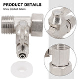 1pc Water Inlet Of Pure Water Machine RO Feed Water Adapter 1/2" To 1/4'' With Shut-off Ball Valve Tap TeeB Accessories