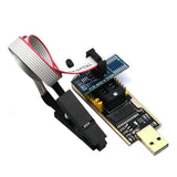 SOP8 SOIC8 Test Clip For EEPROM 93CXX / 25CXX / 24CXX Adapter + CH341A 24 25 Series Flash BIOS USB Programmer Module DIY Kit