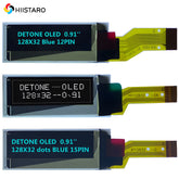 0.91" inch 12832 128*32 12Pin 12P 15Pin 15P SSD1306 Serial SPI PMOLED OLED Display Module Panel