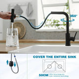 Flying Rain Pull-Out Faucet For Hot and Cold Washing Vegetable Basin Sink Splash Proof Retractable Stainless Steel Kitchen Fauce