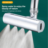 Swivel Waterfall Kitchen Faucet Modern Design Thread Anti-Splash Device Rotary Booster Extension Spout Universal Fitting