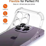 Transparent Phone Case for IPhone 16 11 12 13 14 15 Pro Max Mini TPU Silicone for IPhone XS Max XR 8 7Plus Back Cover Clear Case