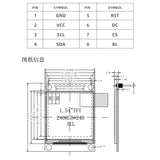 1.54 Inch 1.54" Full Color TFT Display Module HD IPS LCD LED Screen 240x240 SPI Interface ST7789 For Arduino