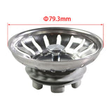 High-Quality Stainless Steel Kitchen Sink Strainer Stopper Waste Plug 79.3mm Kitchen Sewer Strainer Basin Drain Stopper Parts