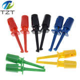 10Pcs Mini Single Test Hook Clip Test Probe for Electronic Testing Grabber Small Size Round Crocodile Clip Hook Test Clip