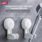 TAILI Suction Cup Shower Head Holder Adjustable Wall Mount Shower Head Bathroom Removable Storage Shelf Rack without Drilling