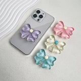 Cute Socket Talk Grip candy colored bow phone stand Lazy desktop folding stand small fresh bow phone grip