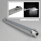 40cm Shower Extension Arm 304 Stainless Steel Wall Mounted Silver Polished Extra Arm Bathroom Bracket Bar For Rain Shower Head