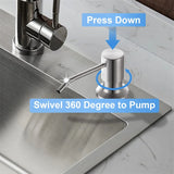 Sink Liquid Soap Dispenser Pump Stainless Steel 500ML Liquid Soap Bottle Sink Mount Hand Pressure Soap Dispenser Bottle Kitch
