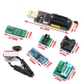 SOP8 SOIC8 Test Clip For EEPROM 93CXX / 25CXX / 24CXX Adapter + CH341A 24 25 Series Flash BIOS USB Programmer Module DIY Kit