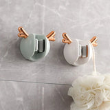 Mop Clip Wall-mounted Hole-free With Hooks Light Luxury Deer Household Multifunctional Mop Organiser