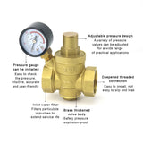 1/2" 3/4" 16bar Brass Water Pressure Regulator Reducer DN15 DN20 With Gauge Meter for Hydraulic Instability/Purifier