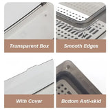 Cutlery Storage Tray Holder Tableware Organizer Spoon Fork Storage Box Plastic Container Cutlery Rack With Lid And Drainer