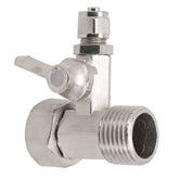 1pc Water Inlet Of Pure Water Machine RO Feed Water Adapter 1/2" To 1/4'' With Shut-off Ball Valve Tap TeeB Accessories