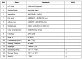 IPS 3.3V 8PIN RGB HD TFT Color Screen GC9D01 Chip 40*160 SPI Serial Port NFP099H-13BF Full View
