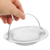 Anti-Blocking Gadgets Durable Sink Strainer Mesh Round Convenient Drain Stopper Filter with Handle Silver Hair Catcher Kitchen