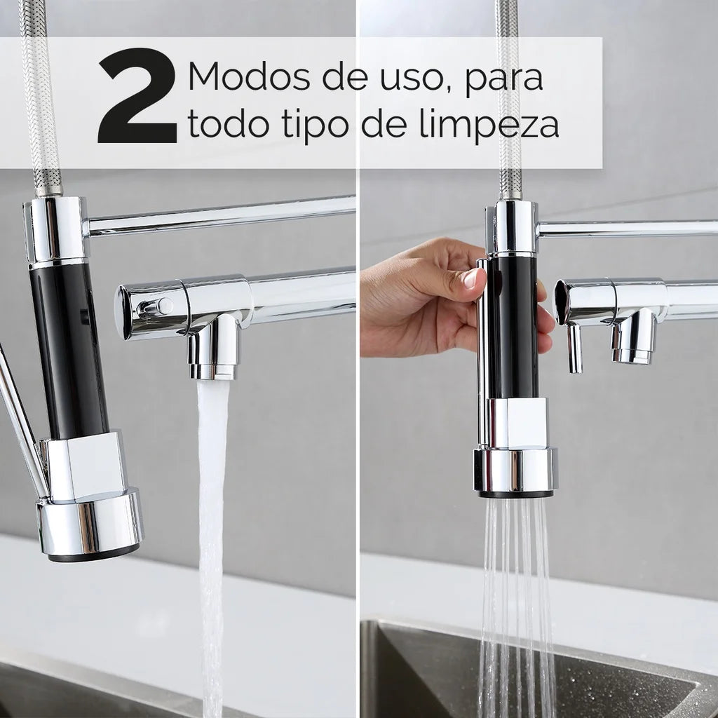 Modern Kitchen Faucet with Versatile Articulated Spray,Wall Mounted Faucet