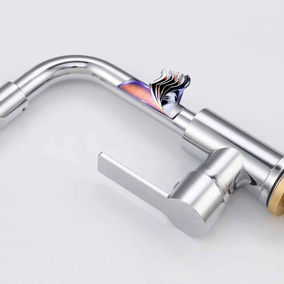 Rotatable Basin Faucet For Kitchen and Bathroom Dual-use Splash-proof Hot and Cold Water Faucet