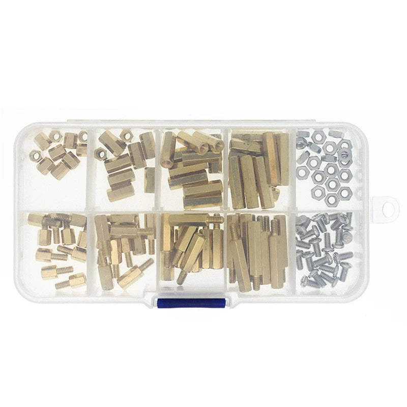 120pcs M3 Male Female Brass Hex Column Standoff Support Spacer Pillar M3 Screw Nut For PCB Board