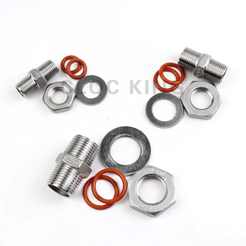 1/4” 3/8” 1/2'' BSP Homebrew Hardware Kettle/Keg Weldless Bulkhead 304 Stainless Steel Fitting DN8 DN10 DN15