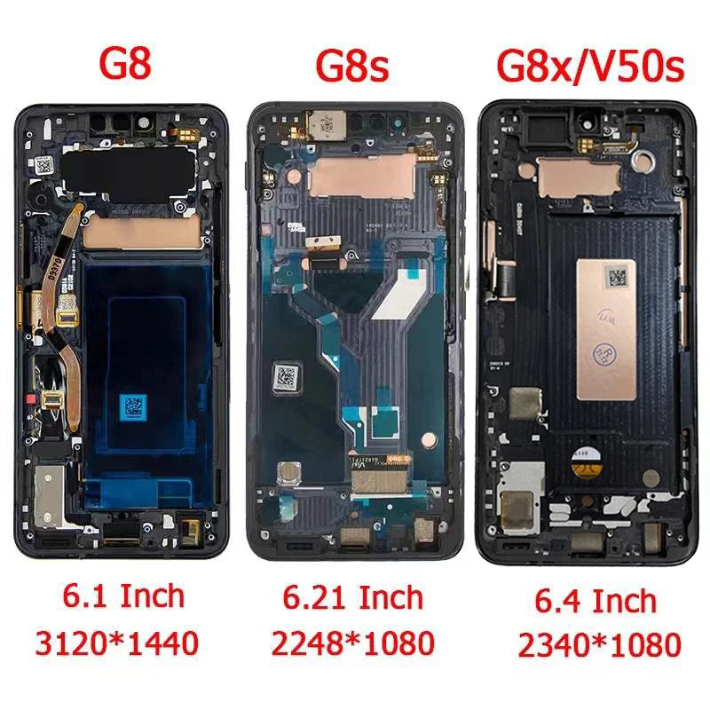 V50S ThinQ LCD For LG G8X G8S G8 LCD Display Screen With Frame For LG G8 LCD Replacement Parts