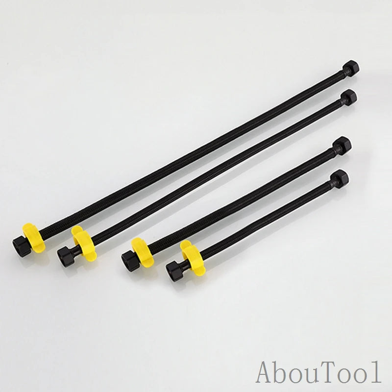 G1/2 4Point Black Nylon Water Inlet Hose Faucet Hose Water Heater Pipe Toilet Connection Kitchen Bathroom Hose All Black Tube