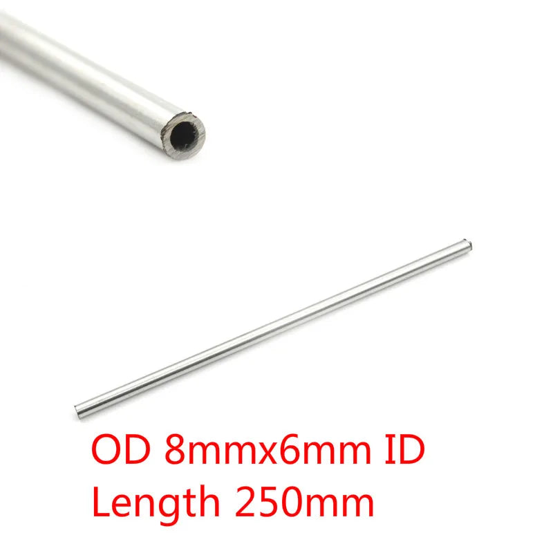 1pcs length 250/500mm 304 Seamless corrosion-resistant Stainlessy Steel Capillary Tube OD 0.3-12mm ID 0.1-11mm Hot sale 30 Sizes